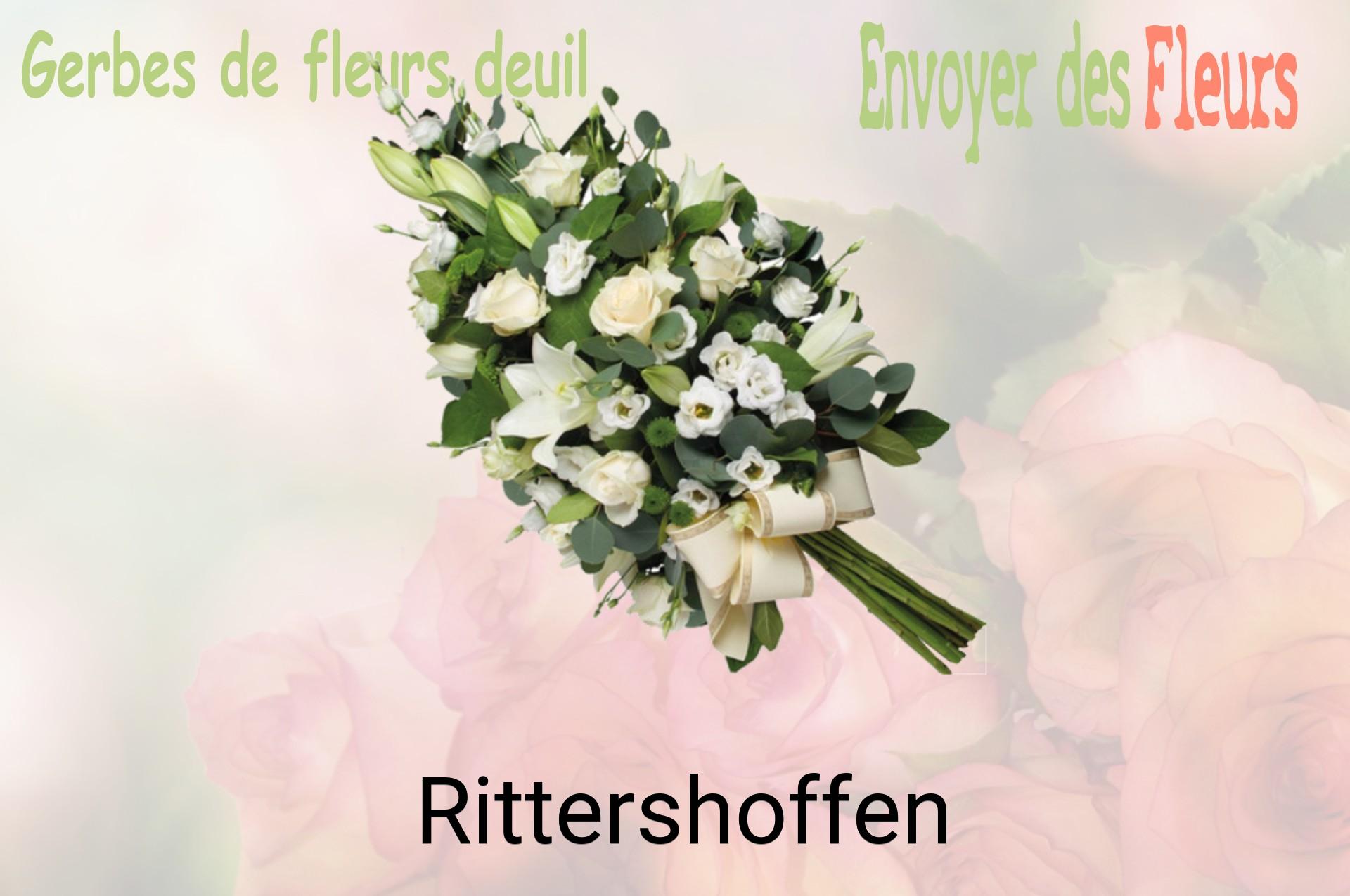 Gerbe de fleurs de deuil livrée à Rittershoffen